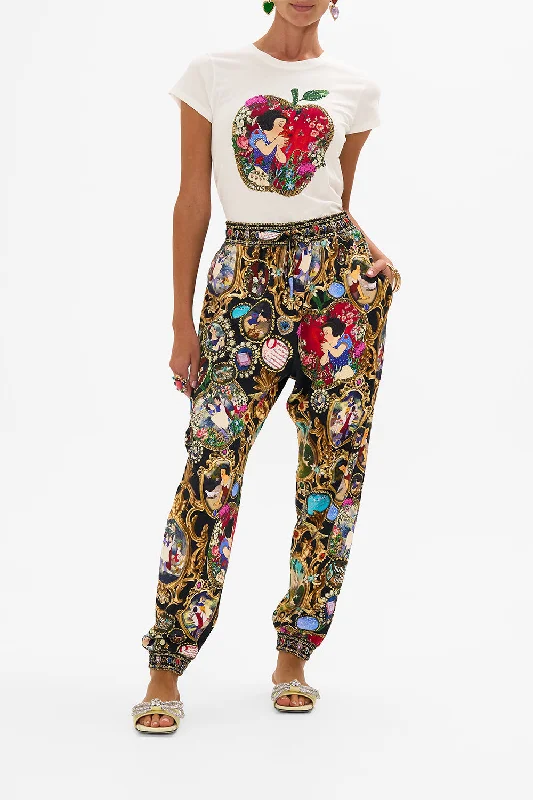 JERSEY TRACK PANT WITH SILK DETAILS HAPPILY EVER AFTER