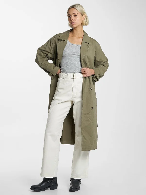 Adrianna Trench Coat - Aloe