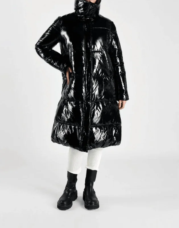 Catherine Long Puffer In Black