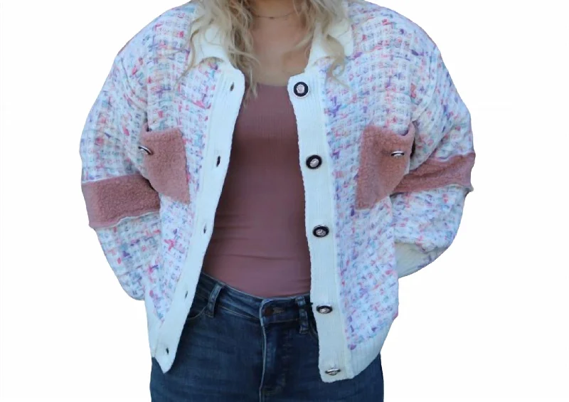 Got Me Blushin' Jacket In Ivory Blush