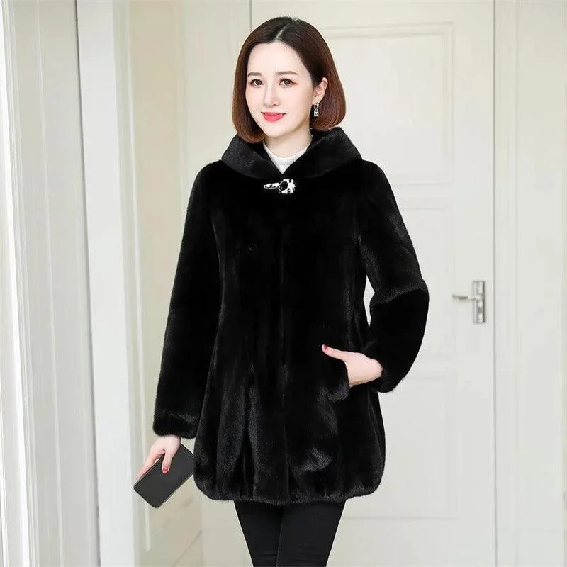 Ladies Winter Mink Coat Fur Coat