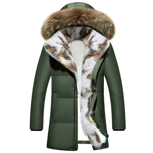 New Women Winter Oversize Down Jacket Lady's Long Hooded Fur Coat Plus Size Thick Hood Down Coats Warm Jackets Green Black White