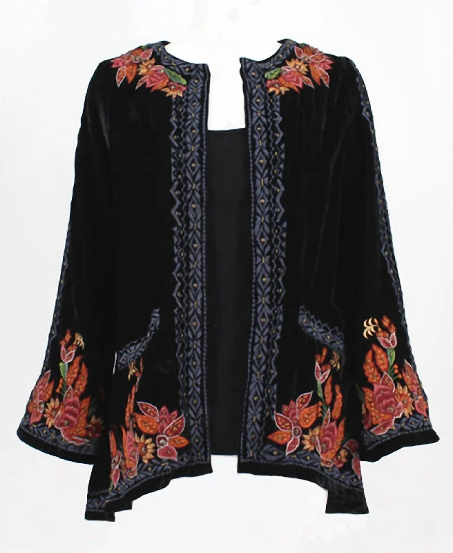 Women's Beauty Velvet Jacket In Multi