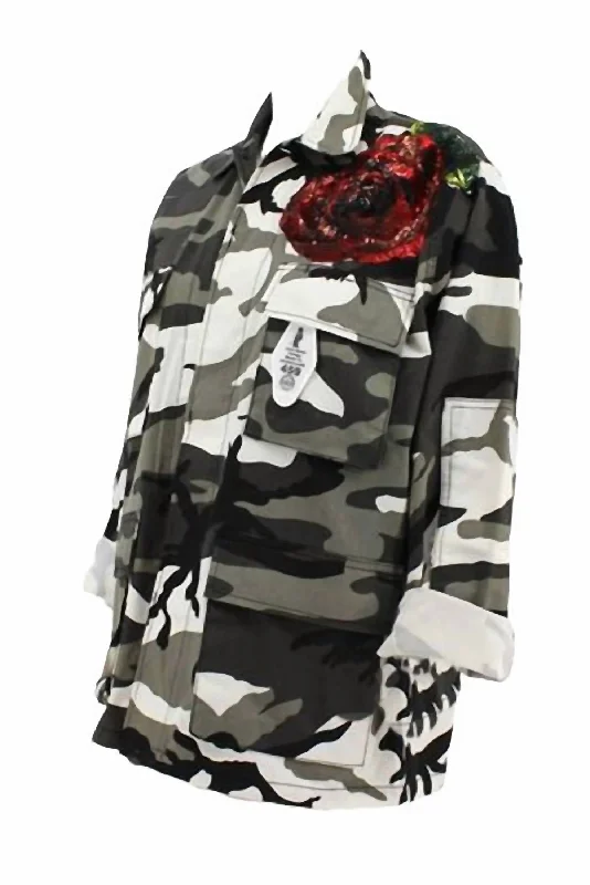 Medium / black/white camo