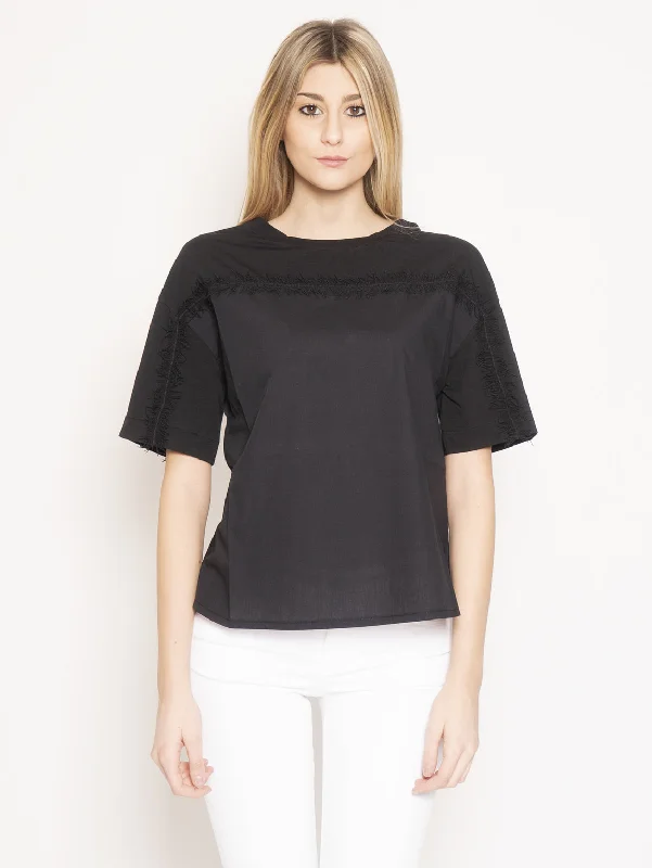 Blusa con Frange Nero