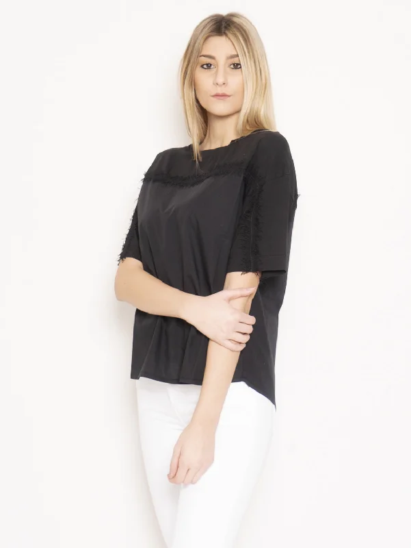 Blusa con Frange Nero