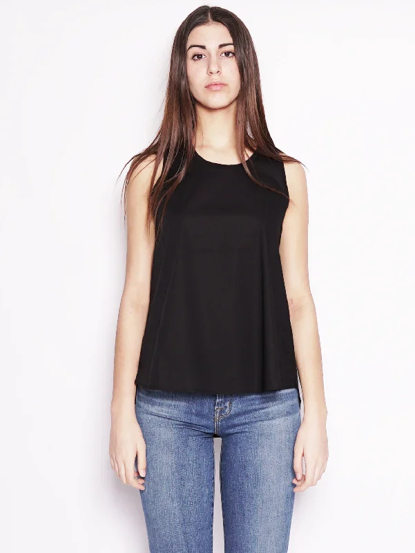 Blusa con Orlo Asimmetrico Nero