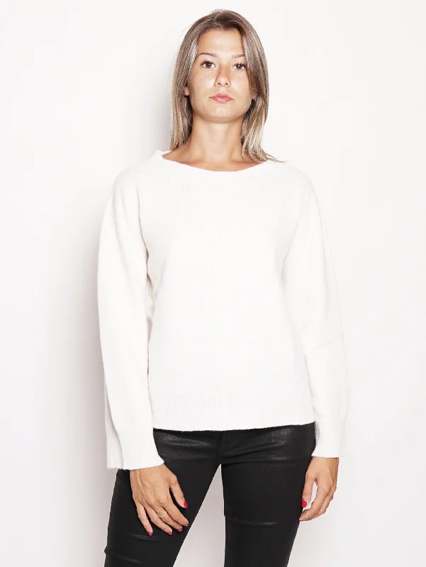 Maglia in Misto Cashmere Bianco