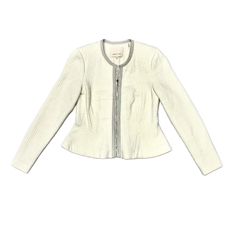 Cream Blazer Designer By Rebecca Taylor, Size: Xs