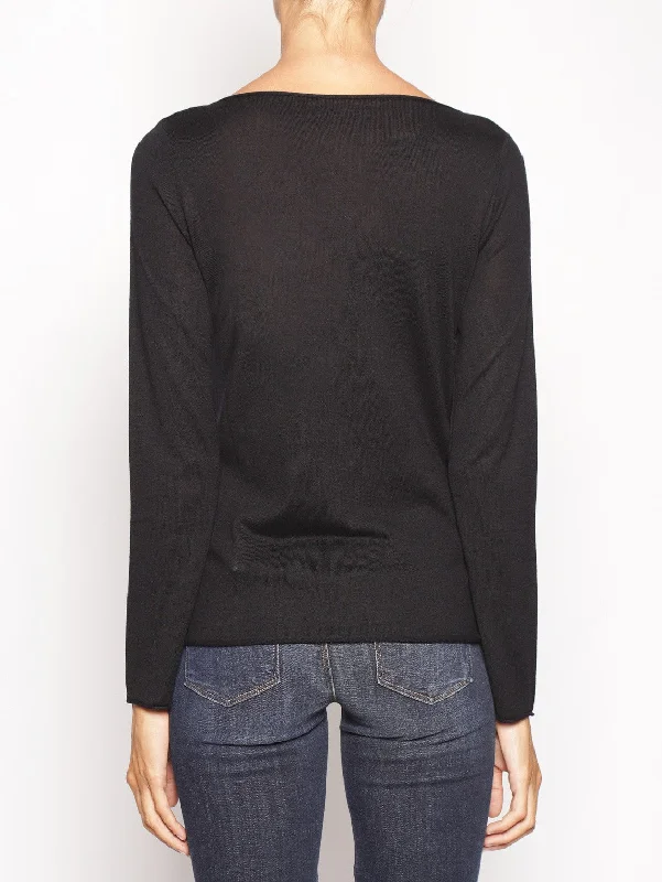 Maglia in Misto Cashmere Nero