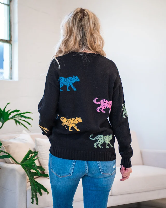 Black Cheetah Sweater FINAL SALE