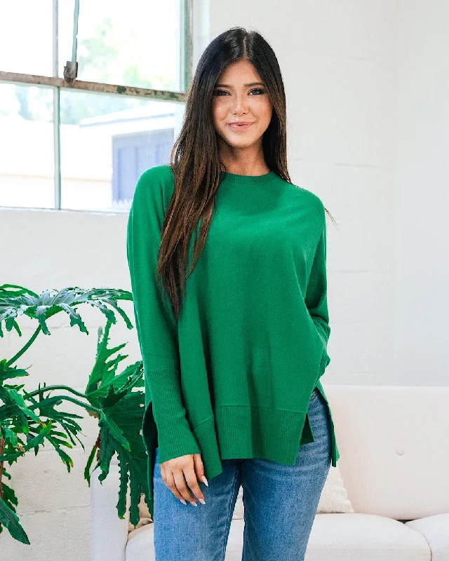 Iris Drop Shoulder Sweater - Kelly Green FINAL SALE