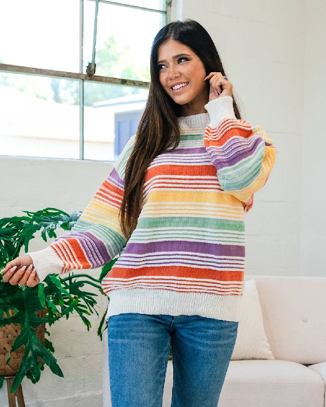 Stephanie Rainbow Striped Sweater FINAL SALE