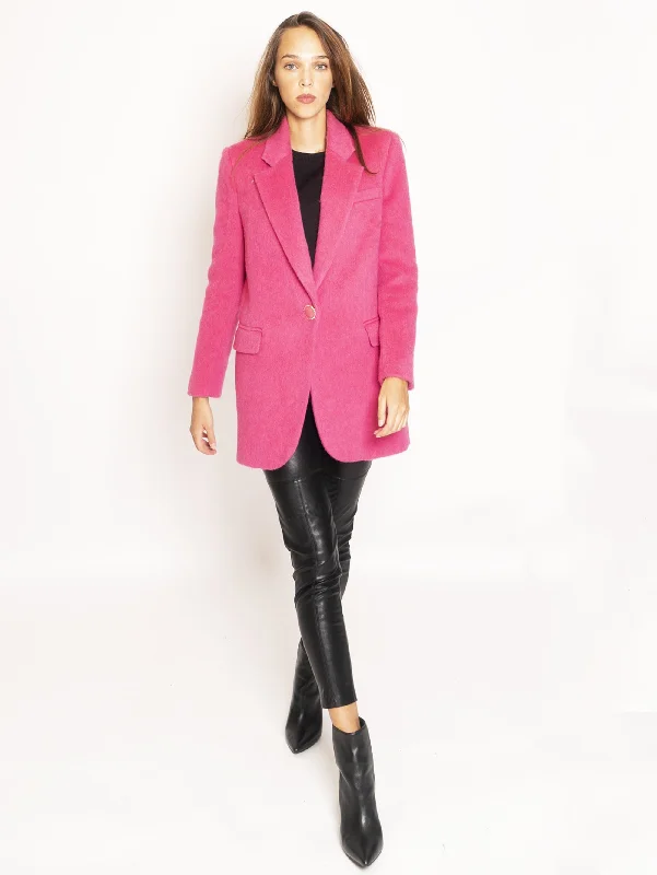 Giacca in Panno Mohair - Fuchsia