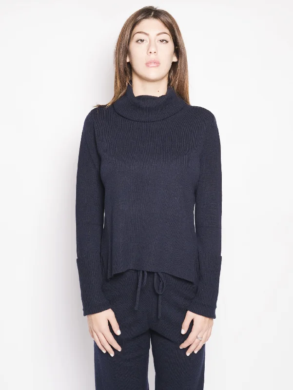 Maglia in Lana e Cashmere Blu