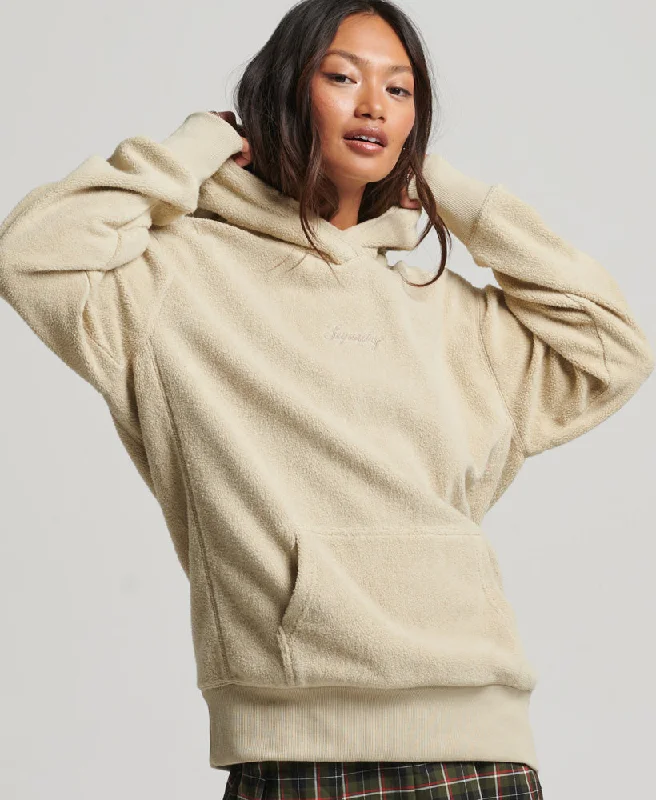 Graphic Fleece Oversized Hoodie | Explorer Sand