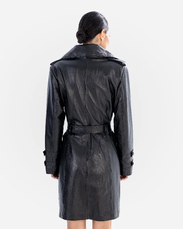 LAUREN Leather Trench Coat