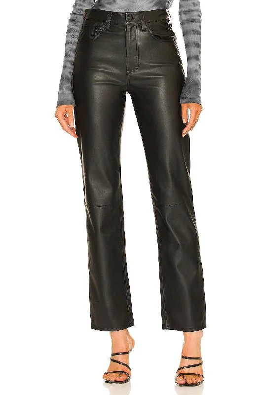 Leather Straight Leather Pants