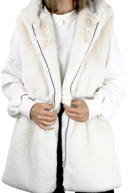 Faux Fur Vest - Ivory