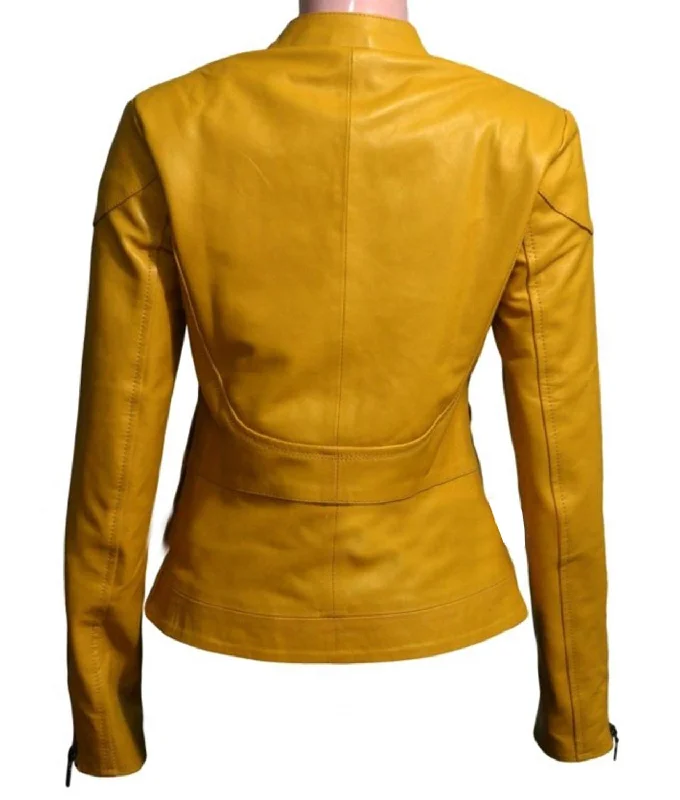 Megan Fox Yellow Leather Jacket