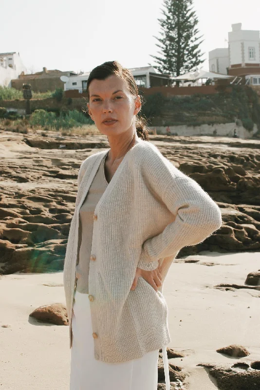 Willa Cashmere Cardigan - Natural