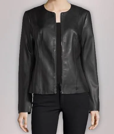 Women Black Classic Leather Jacket