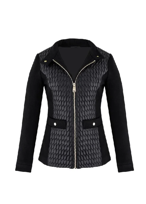 Women's Casual Wear Black Quilted Leather Jacket