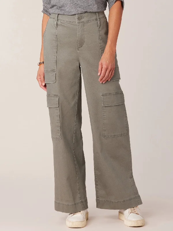 ""Ab""solution Skyrise Oversized Patch Pocket Utility Wide Leg Pant