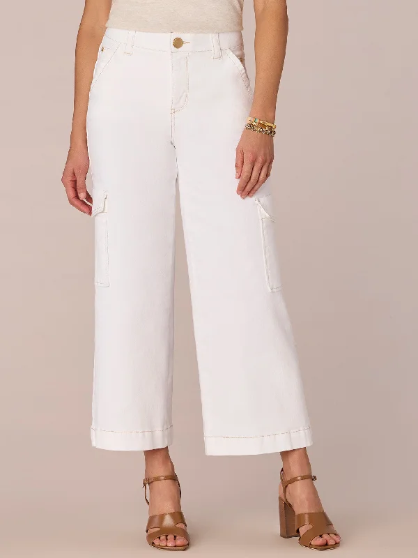 ""Ab""solution High Rise Cargo Pocket Cropped Wide Leg Pant