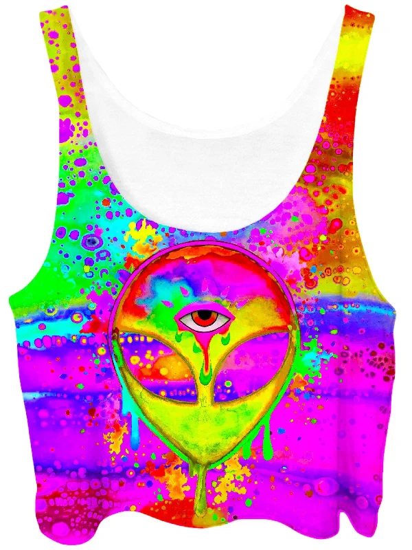 Alien Melt Yellow Crop Top