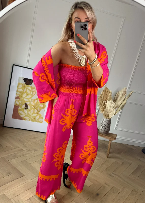 Lisha kimono - hot pink