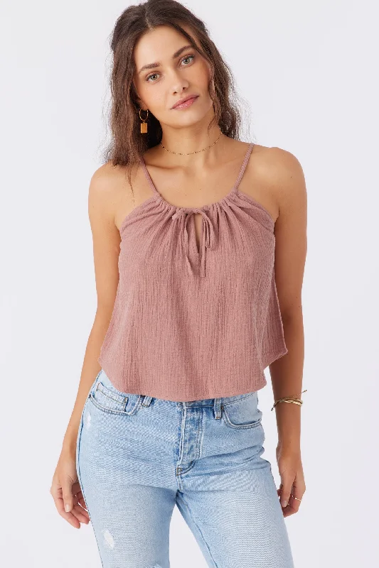 ANYA CRINKLE DOUBLE GAUZE TANK TOP