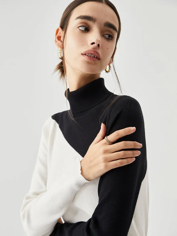 asymmetric-patchwork-long-sleeve-mock-neck-knit-top