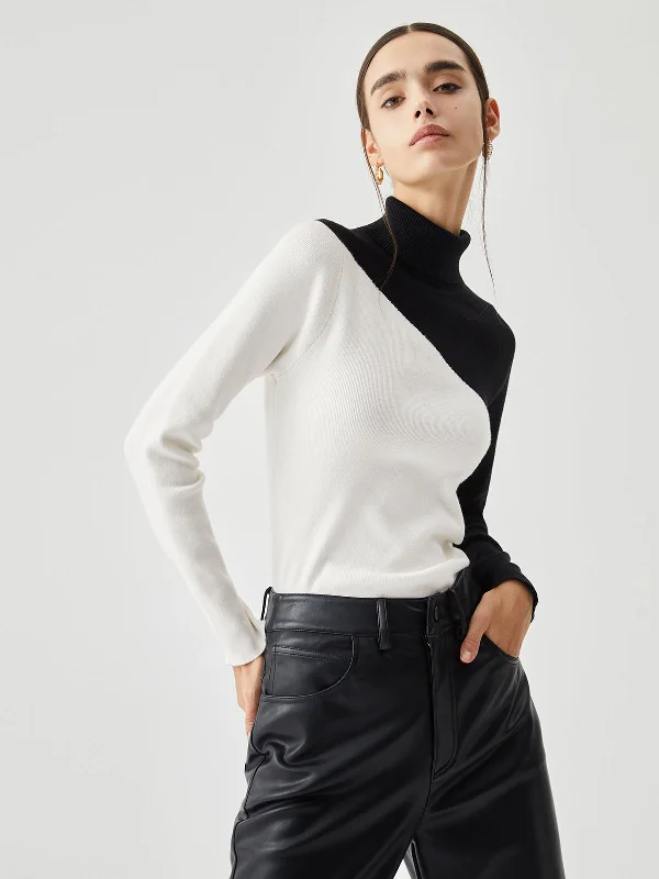 asymmetric-patchwork-long-sleeve-mock-neck-knit-top