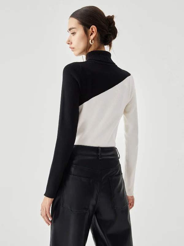 asymmetric-patchwork-long-sleeve-mock-neck-knit-top