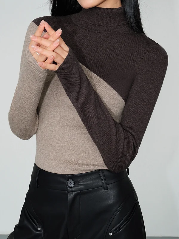 asymmetric-patchwork-long-sleeve-mock-neck-knit-top