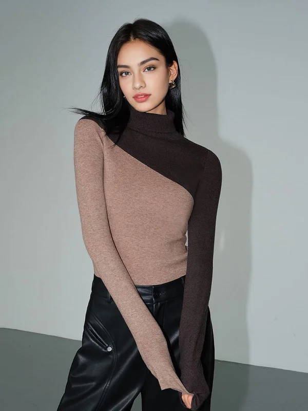 asymmetric-patchwork-long-sleeve-mock-neck-knit-top