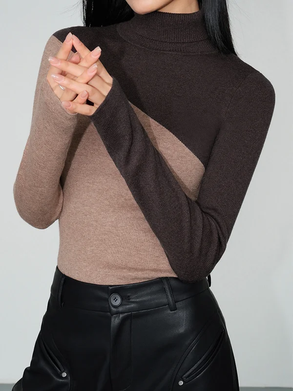 asymmetric-patchwork-long-sleeve-mock-neck-knit-top