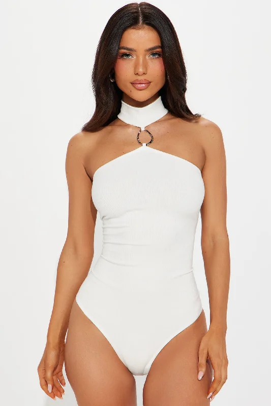 Azalea Ribbed Bodysuit - Ivory