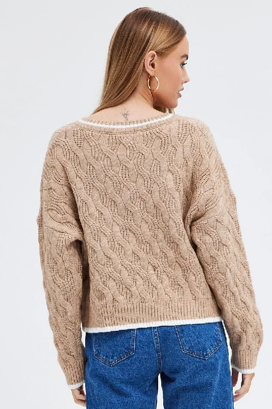 beige-sweater-long-sleeve-v-neck-kn2034-41jb-1