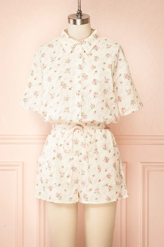 Berkley | Floral Romper w/ Pockets