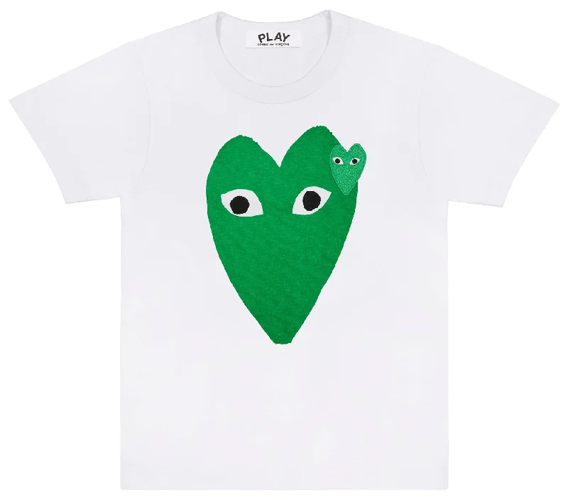 Big Green Heart With Emblem Tee Women