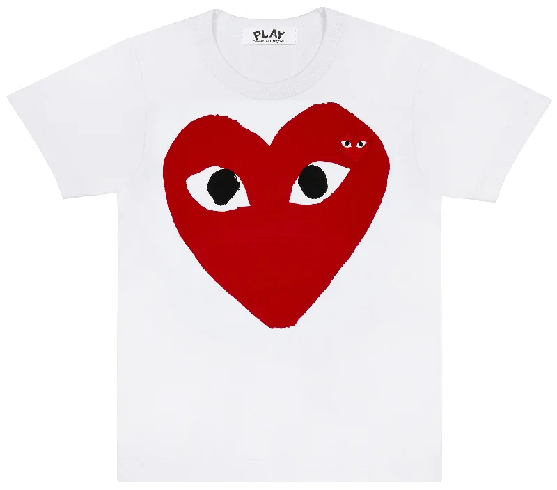 Big Red Heart With Red Emblem Tee Women