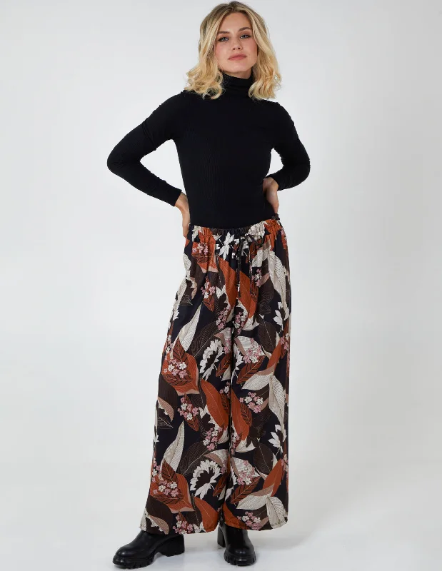 Leaf Print Trouser