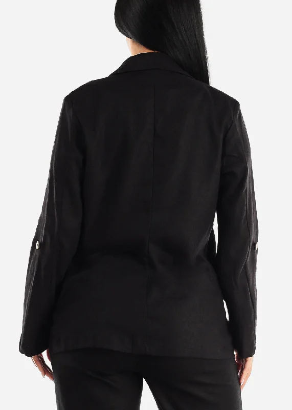 black-linen-long-sleeve-open-front-blazer-80091jdblk