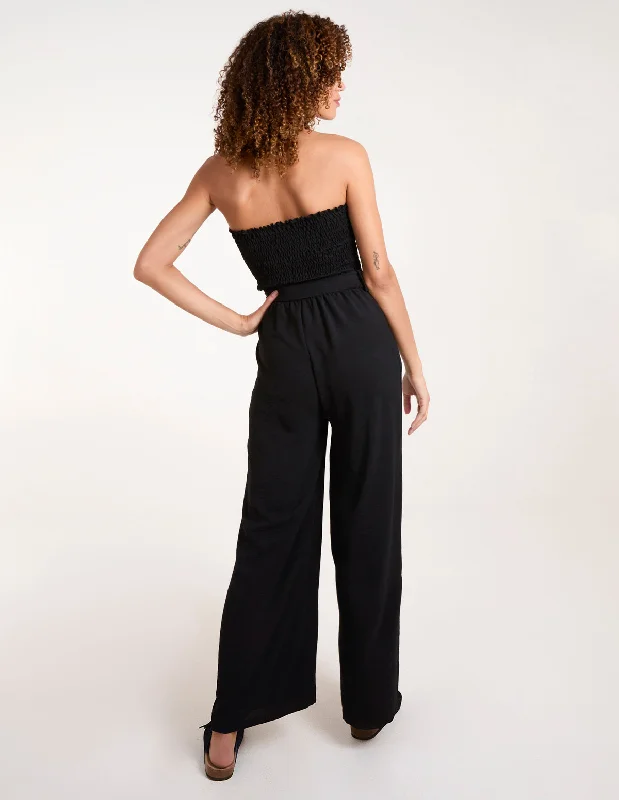 black-shirred-bandeau-jumpsuit