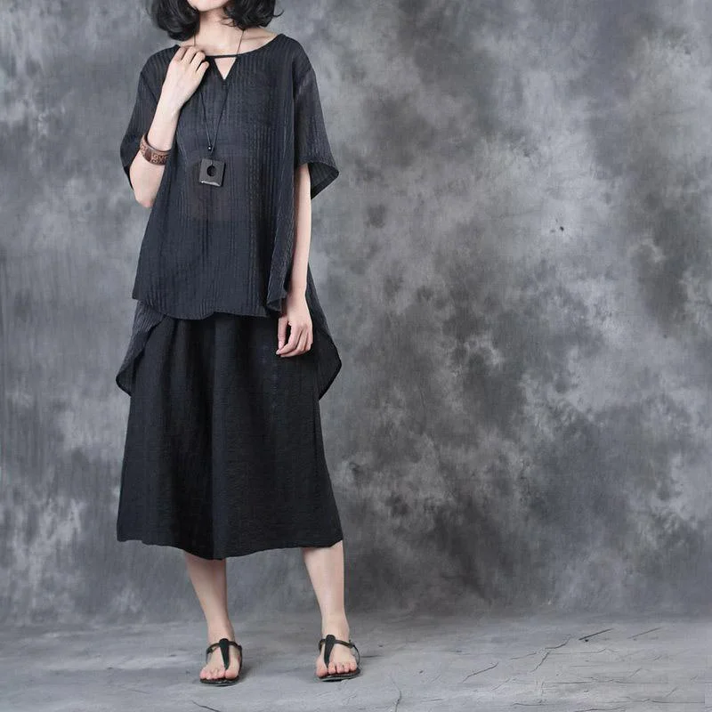 black-vingage-silk-linen-two-pieces-casual-loose-tops-and-crop-wide-leg-pants