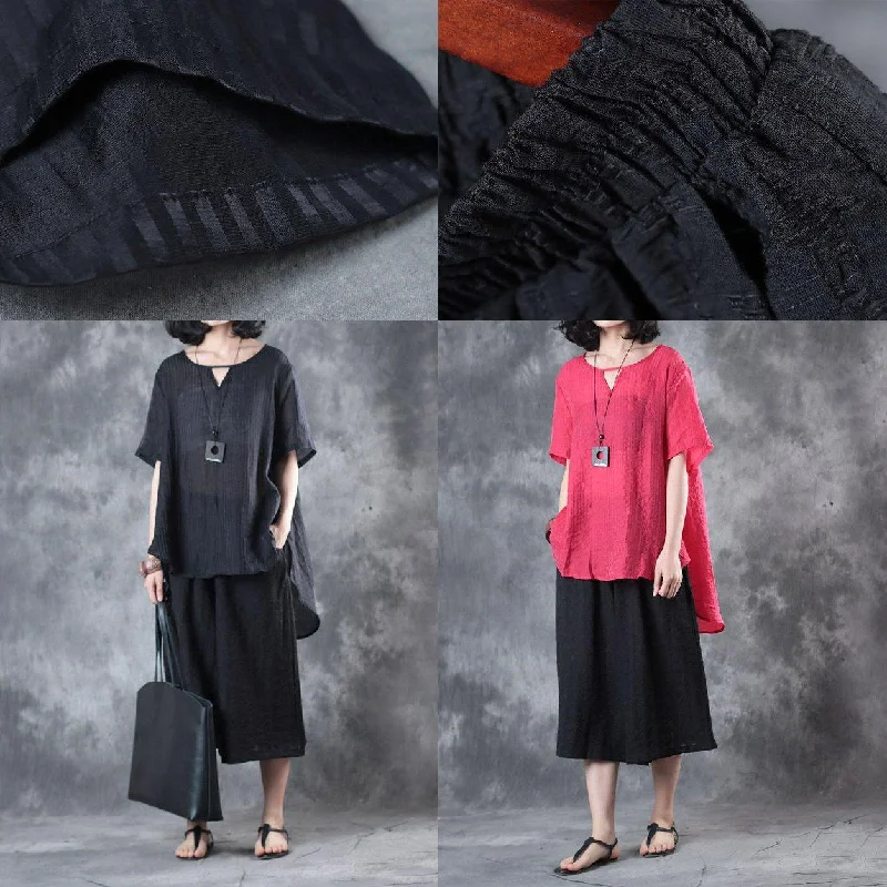 black-vingage-silk-linen-two-pieces-casual-loose-tops-and-crop-wide-leg-pants