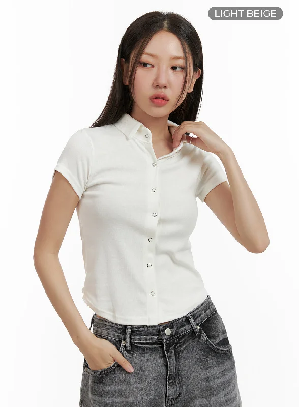 buttoned-collar-crop-tee-cu405