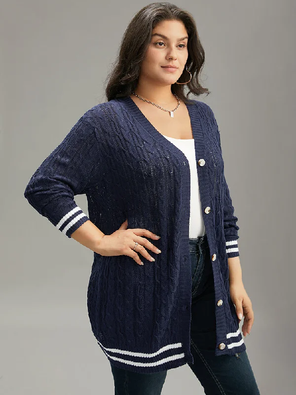 cable-knit-striped-patchwork-button-through-cardigan